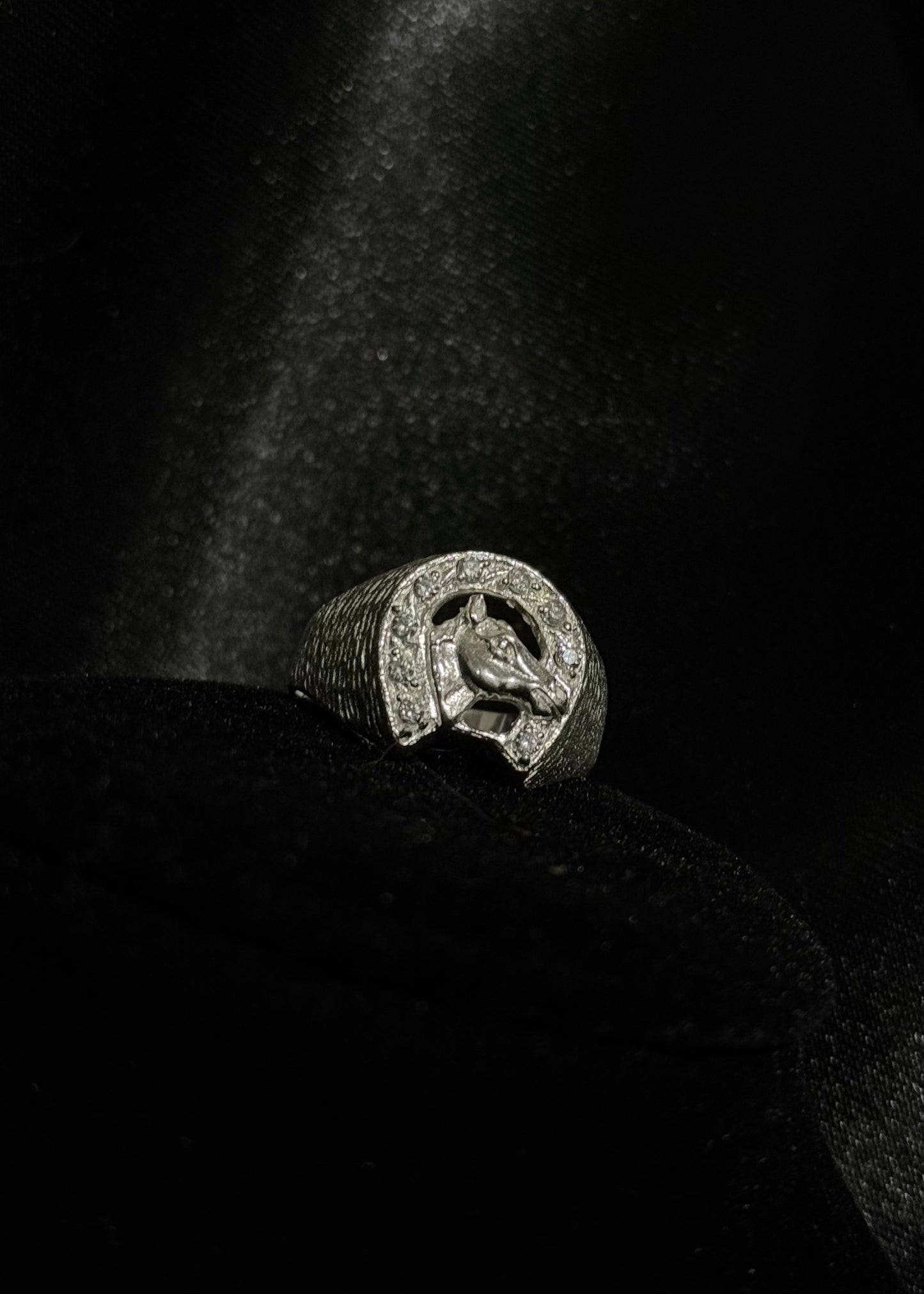 925 Sterling Silver Horseshoe & Horse Signet Ring – Western Lucky Ring